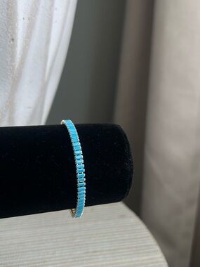 Turquoise Baguette Tile Tennis Bracelet